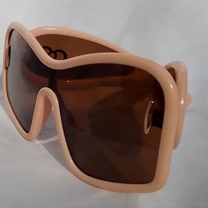 NWOT Pale Pink Large Lense Fashion Sunglasses